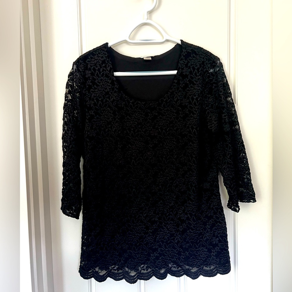 Christopher & Banks Lace Blouse Size L